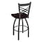 Holland Bar Stool Co 25" Swivel Counter Stool, Pewter Finish, Dark Cherry Oak Seat 82025PWDCOak - alternate 3
